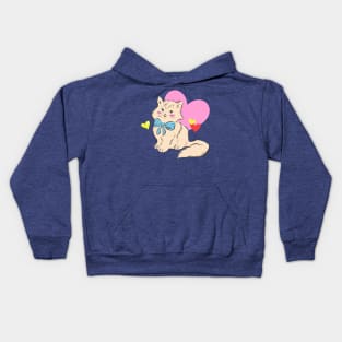 Cat Hand Drawn Cute Kids Hoodie